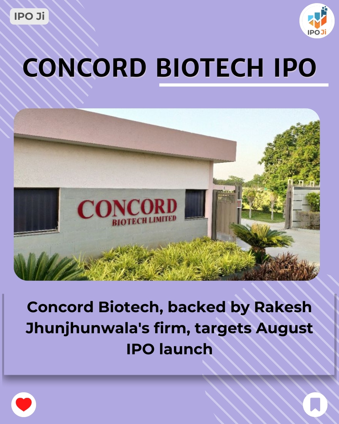 IPO Ji ® on X: Concord Biotech Limited Issue Date : 4 - 8 Aug, 2023 OFS :  20,925,652 Shares Retail Portion : 35% Face Value : ₹1 More Details Coming  Soon 🔜 https://t.co/Fc6AyL3xKM / X