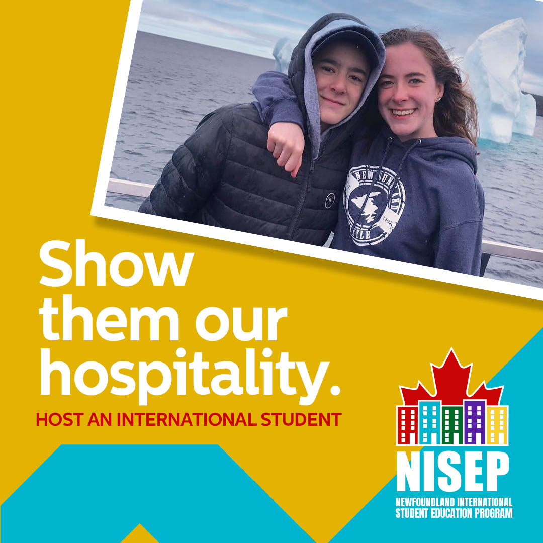 When a student is far from home, a Newfoundland welcome is best! Host families in our province get to show international students our culture and traditions, and represent the best of what our home has to offer. Become a NISEP host family today: ecs.page.link/cYric