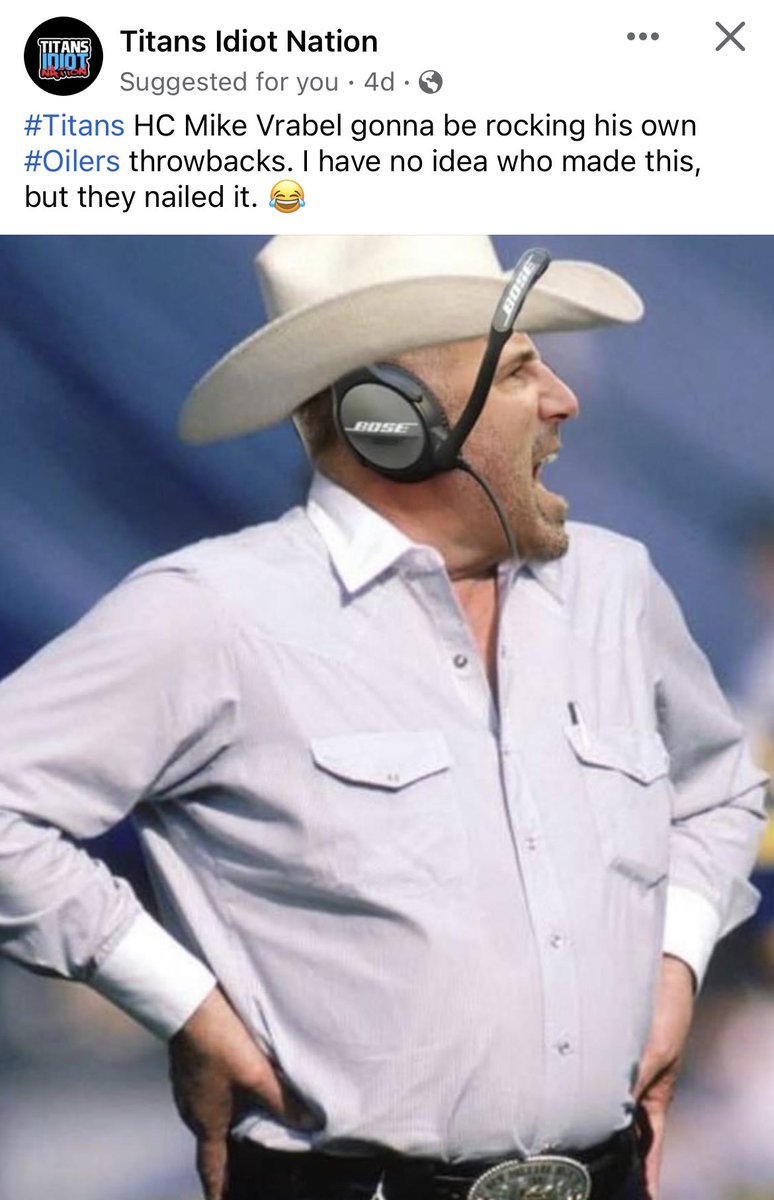 AndyXPederson's tweet photo. This is art!
@Titans @CoachVrabel50 #TitanUp #ThrowbackUniforms #Oilers #BumPhillips https://t.co/XZsExDLEnP