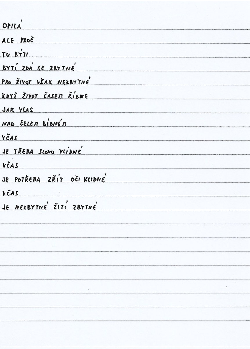 rymovnikjmenome's tweet photo. Třináctá báseň z nevydané sbírky Trojlist
#poetry #poetrycommunity #poetrytwitter #poetrylovers #poem #PoemADay #poet #poetsofTwitter #basnicka #basen #basnik #art #artoftheday #trojlist #opila #nevim #nedelnichvilkapoezie #rymovnik https://t.co/2wR3gQqxZh