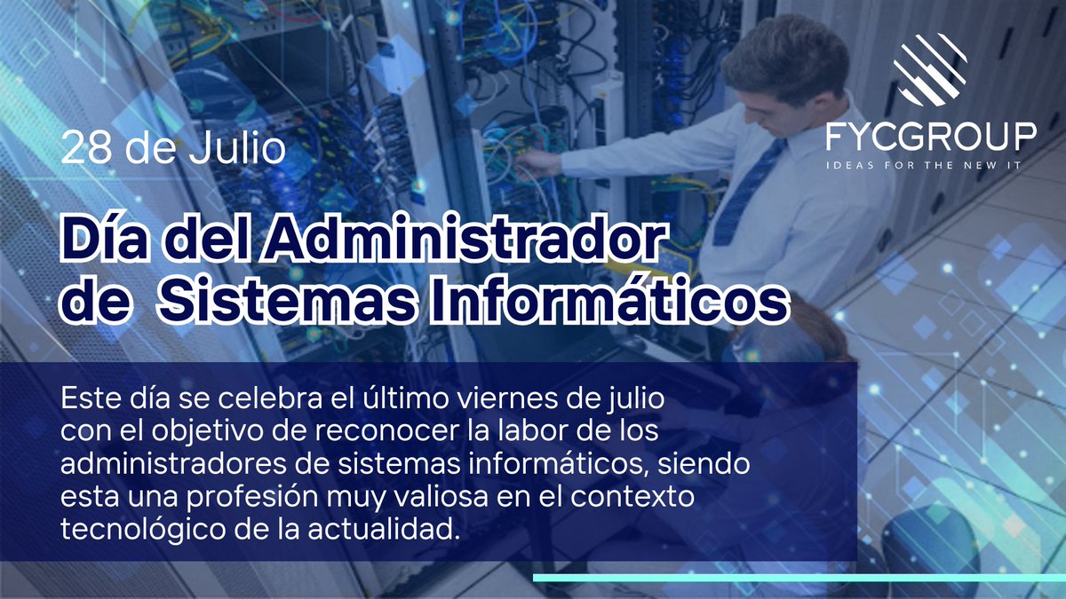 fycgroup's tweet image. 👨🏻‍💻👩🏻‍💻 Este día reconocemos a esos héroes tecnológicos, profesionales que aseguran la fluidez y seguridad de las operaciones digitales.👨🏻‍💻👩🏻‍💻

#AdministradorDeSistemas #DíaDelAdministradorDeSistemas #DíaDelAdministradorDeSistemasInformáticos #Tecnologia  #Digital #Fyc