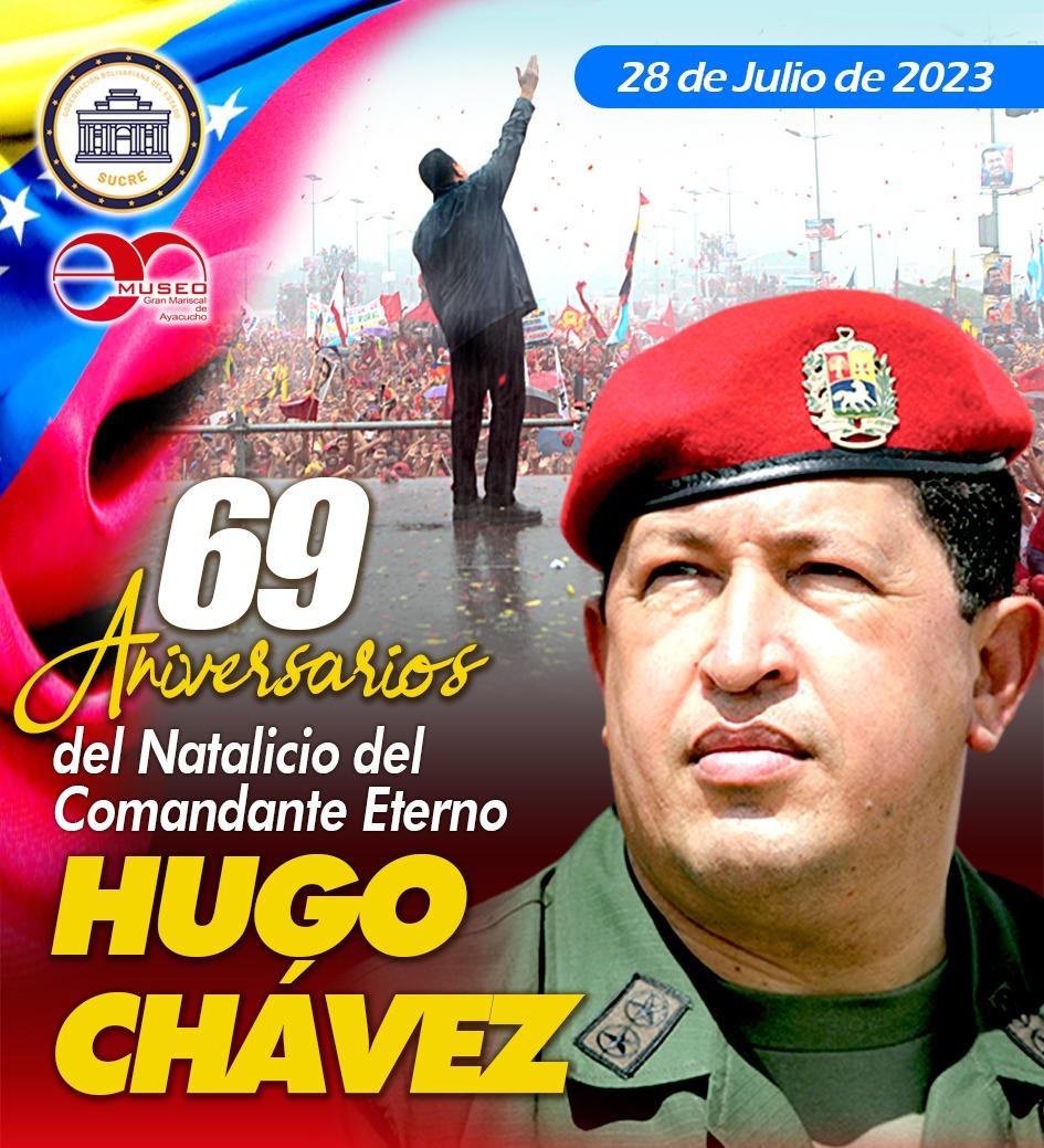 CovaRcovita's tweet photo. La Fundación Museo Antonio José de Sucre "Gran Mariscal de Ayacucho", celebra el nacimiento del Comandante Eterno, Hugo Rafael Chávez Frías. Recordamos aquel 28 de julio de 1954 cuando nació en las tierras de Sabaneta de Barinas. #GilbertoPinto #LuisSifontes #RosaCova @JLLANDAETA https://t.co/dZJT2Z05pk