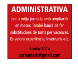 FundacioInform's tweet photo. 🚨Ens arriben diferents ofertes de #TREBALL relacionades amb el món de l'ADMINISTRACIÓ i la GESTIÓ. La majoria són a la zona #Penedès i #Garraf

Si hi esteu interessats/des, no dubteu amb contactar amb les empreses! 

#josocsefed #programasefed https://t.co/fKZzSP8XHW