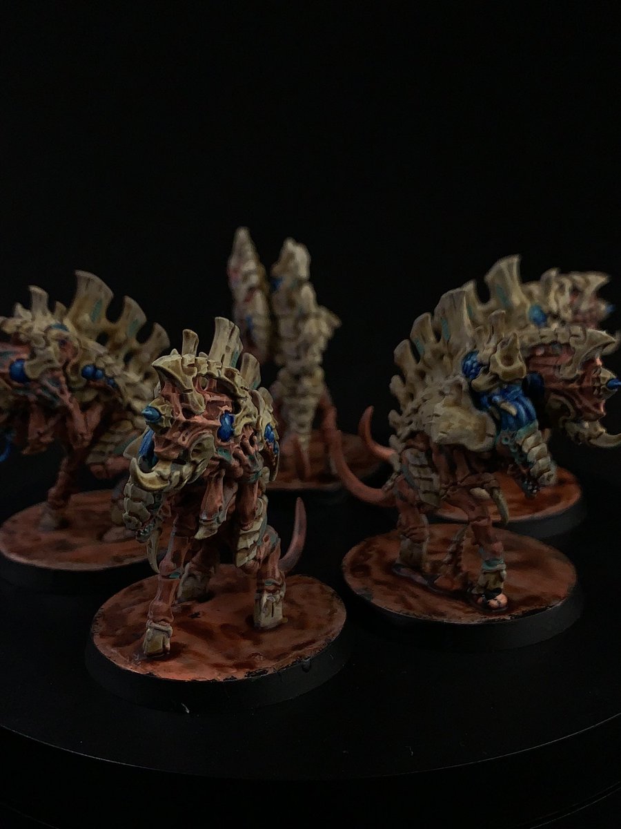 BionicSoup's tweet image. Barbgaunts done. Only screamer-killer and neurotyrant left from the leviathan box, but don’t think I’ll get them done by end of month. Happy with the progress though! #warhammer40k #warhammercommunity #warhammer #tyranids