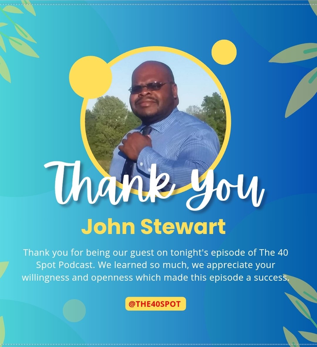 Thank you, Minister #John #stewart. Catch up on all missed episodes #the40spotpodcast #the40spot #blackownedbusiness #BroTheAvatar #TREASURE #SineadOConnor #KellyKhumalo #ukrainewar