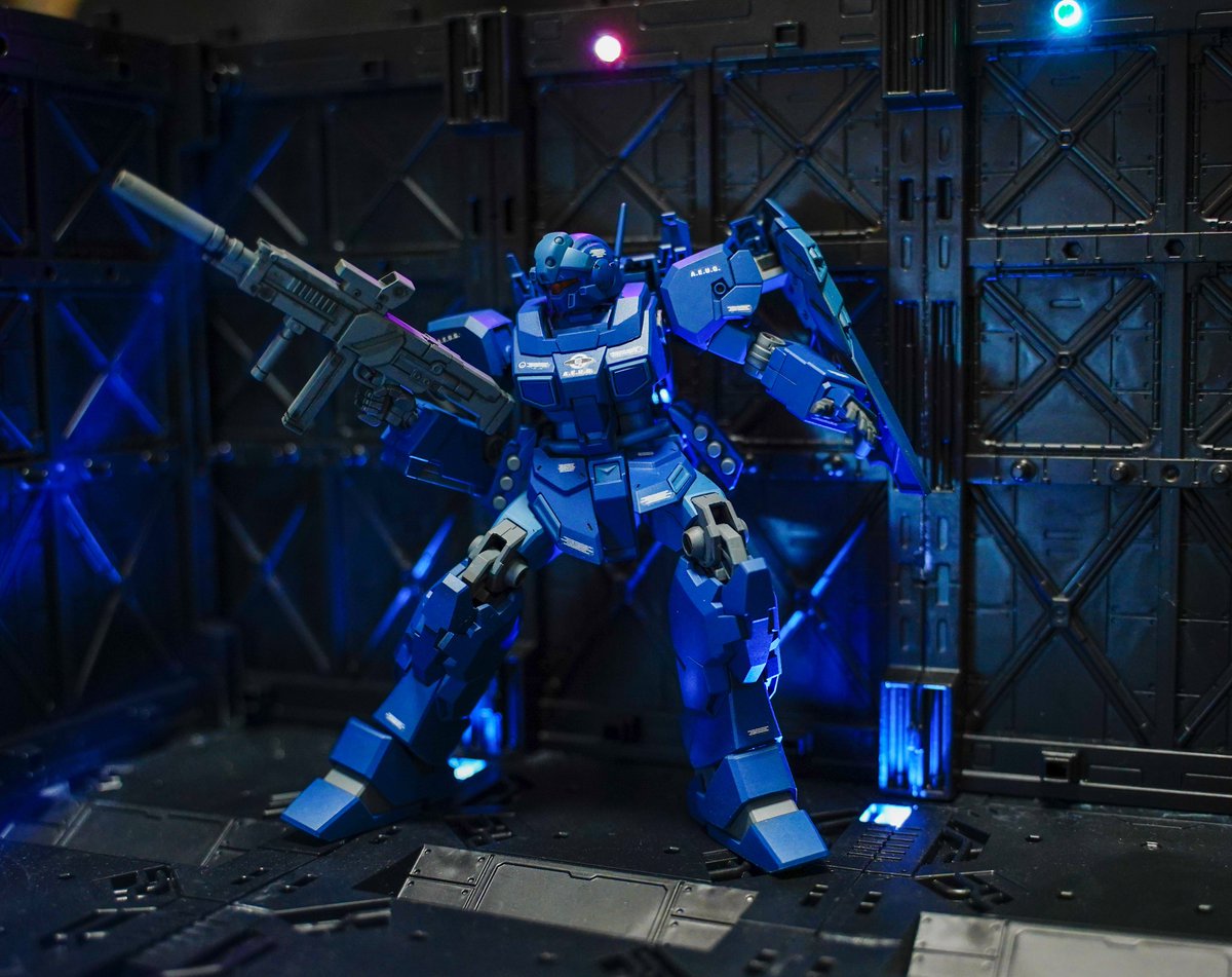 chiba1102's tweet photo. RGM-96X JESTA 完成しました！！！

めっちゃかっこいいです(｀✧∀✧´)👍

アニメより青強めに仕上げて見まし
た૮( ̳ т ̫ т ̳ )ა

今度少し汚しをしてみます！

#ジオラマ #ガンプラ #ガンプラ好きと繋がりたい https://t.co/vx9GVVY7PI