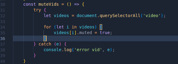 franckycodes's tweet image. Un petit code javascript pour rendre les vidéos mute par défaut.

#franckycodes