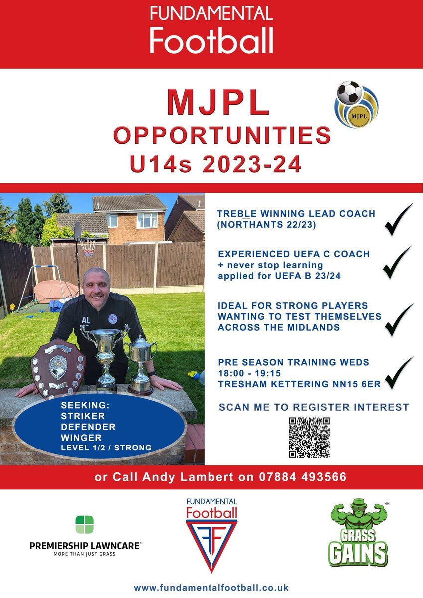 Fundamental1211's tweet photo. @MJPL_UK Northants Fundamental U14s looking for 2-3 players for
23/24 MJPL.  Top
Treble winning Northants lead coach.  Top team and great parents.  Scan QR code to
Register interest.  Seeking strong level 1/2 players

 https://t.co/Bqmx7uaLit https://t.co/EePuoGosk0
