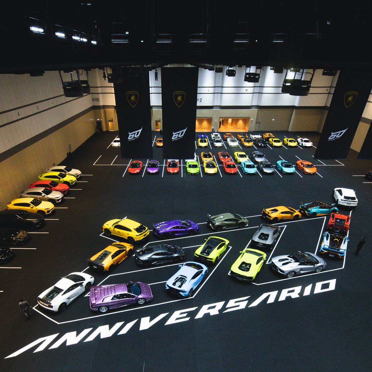 Lamborghini's tweet photo. The Lamborghini Revuelto made its debut in Thailand at the Queen Sirikit National Convention Center, in front of over 600 guests, thanks to Lamborghini Bangkok. This electrifying car is guaranteed to make you feel the power of electricity.

#Lamborghini
