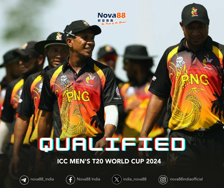 🌴 PNG Roars into the World Cup! 🎉

🌟 Papua New Guinea secures a thrilling 100-run victory over the Philippines, booking their spot in the 2024 Men's T20 World Cup!  A historic moment for PNG cricket as they shine bright on the global stage! 🌍

#Nova88 #T20WorldCupQualifier