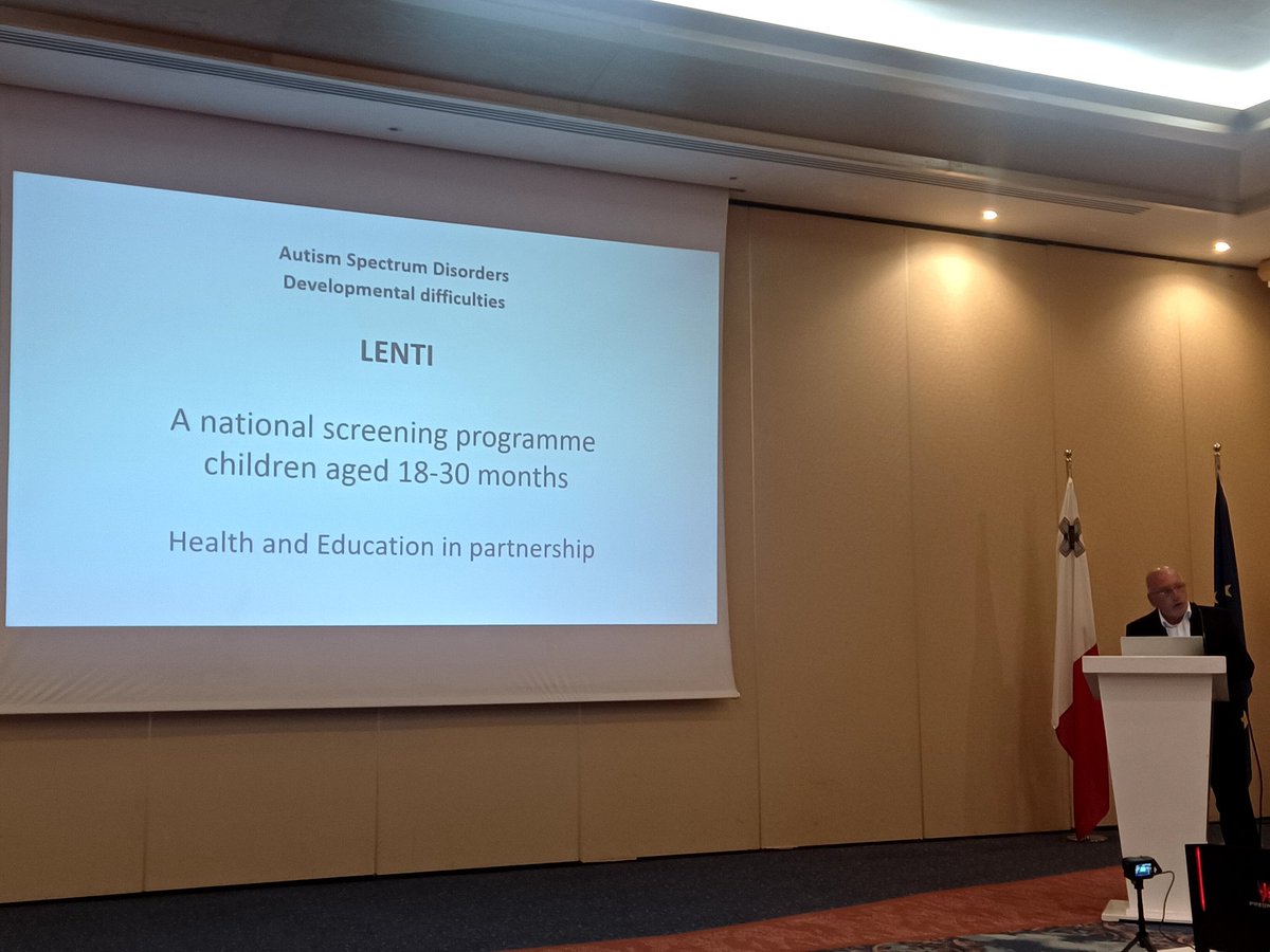 DhirMalta's tweet photo. Mr Stanley Zammit from @edukazzjoni celebrating how #Health and #Education Services are achieving synergy for the benefit of #children in #Malta thanks to the new setup at #SITC in #Marsa funded by @EEANorwayGrants https://t.co/4BejfpRpdR