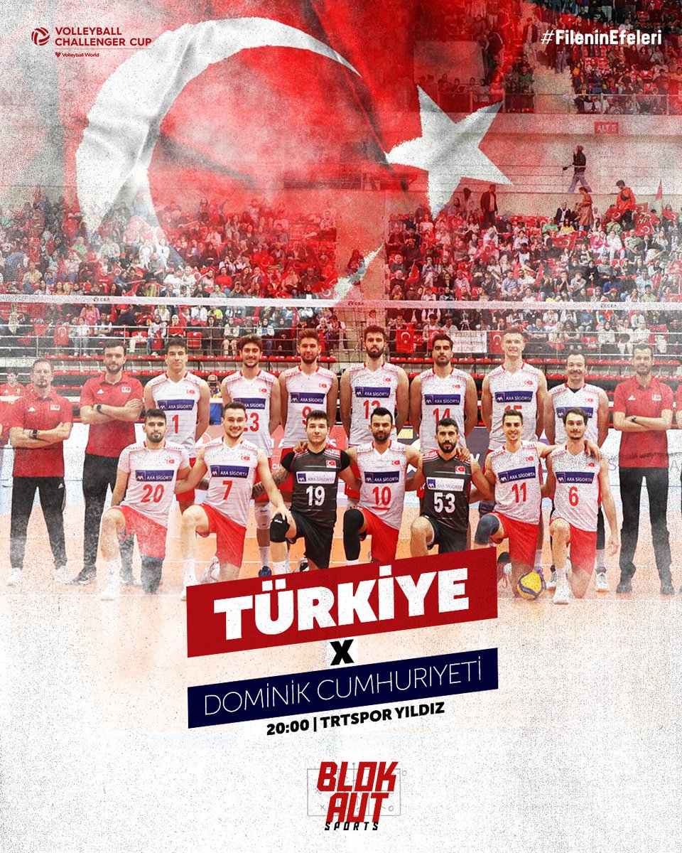 🇹🇷FİLENİN EFELERİ YARI FİNAL İÇİN SAHADA!

🏐 | Türkiye x Dominik Cumhuriyeti
🕗 | 20:00
📺 | TRT Spor Yıldız

#FileninEfeleri