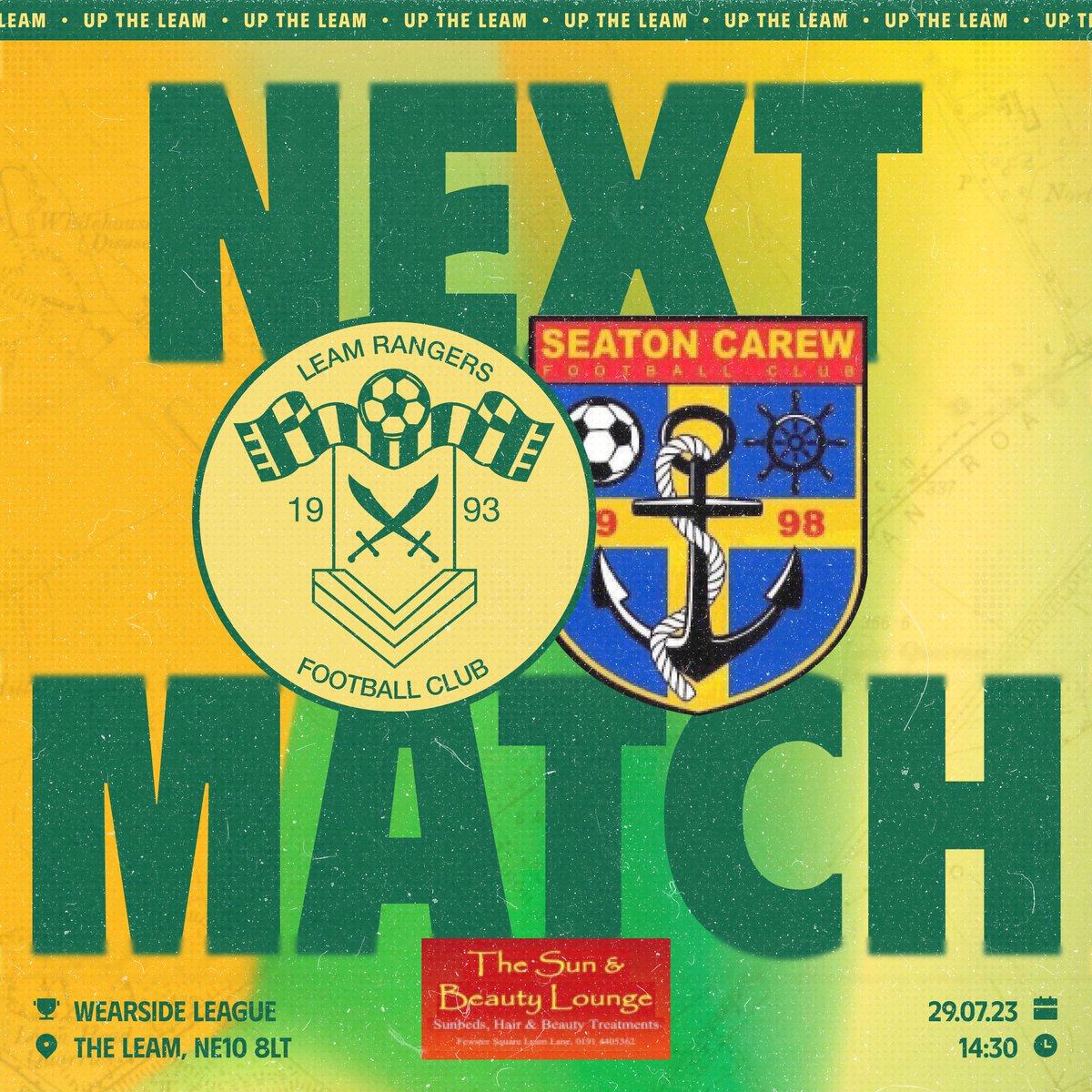 𝗠𝗔𝗧𝗖𝗛𝗗𝗔𝗬-𝟭
It's nearly here! 

Tomorrow marks the start of our <a href="/WearsideLeague/">Wearside League</a> campaign, when league newcomers <a href="/SeatonCarewFC/">Seaton Carew FC</a> visit the Leam!

🆚 Seaton Carew
🏆 <a href="/WearsideLeague/">Wearside League</a> 
🗓️ Sat, 29 July
⏰ 2:30PM KO
🏟️ The Leam, NE10 8LT
🎟️ £3/£1

#UpTheLeam #UTL 🔰