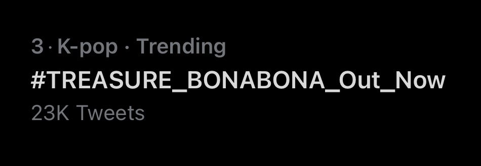 TREASURE_INA's tweet photo. It’s trending no.3 now 
Need to work extra hardest for everything today! No excuses 

TREASURE REBOOT COMPLETE
#TREASURE_BONABONA_Out_Now
#트레저_정규2집_보나보나_컴백
#TREASURE  
#트레저
@treasuremembers https://t.co/OjWN8xADng