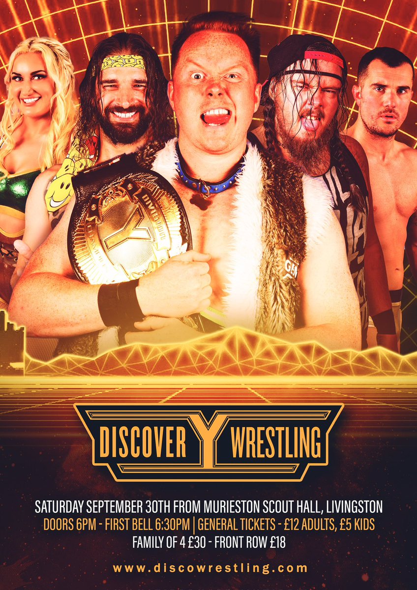 DiscoWrestling's tweet photo. 🚨 Tickets for our Livingston return are on sale now!!

A great night out for the entire family featuring your Discovery favourites

Tickets start at just £5 for kids 

Only £30 for a family of four

Don’t miss out 

🎟 https://t.co/TQ98xzBl51 https://t.co/ydAY2FRnVg