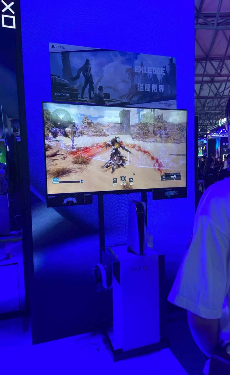 Exiledge's tweet photo. 2023ChinaJoy is in full swing! During the event, “EXILEDGE”is available for trial at the PlayStation booth in N2 Hall every day, and our developers are on site as well. Welcome to experience the game and communicate with us! 
#2023ChinaJoy #PlayStation #EXILEDGE https://t.co/PHrOinqlqg