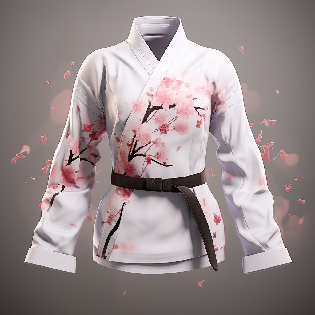 Officialmkarate's tweet photo. ミュージック空手は、衣装がいろいろあるけど、ちょっと変わった空手着でもありかなって^_^
#空手　#空手着　#変わってる　#ai画像　#生成AI https://t.co/nJviSndyma