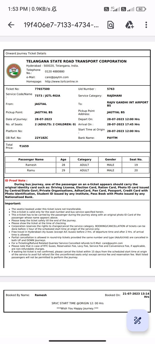 mr_rakesh_rake's tweet photo. What the hell is this. I have a flight at 9pm today from RGIA to Uae. I booked TSRTC bus from Jagityal to RGIA. it should be depart from Jagityal at 12pm, but now it was 2pm. No bus is available. Who is the responsibility if i miss my flight. Worst service @tsrtcmdoffice . https://t.co/rWgqlOrpuz