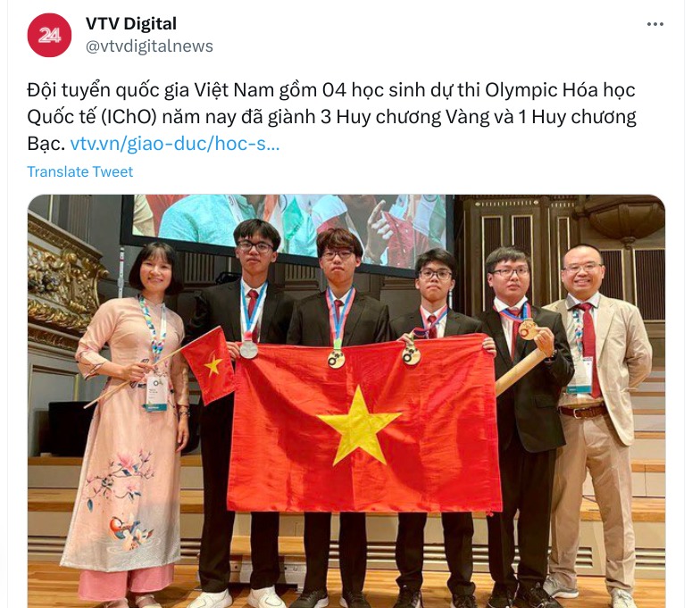 OK, knocked out of the football. But smashing it in the  Chemistry Olympics - 3 Golds and a  Silver!