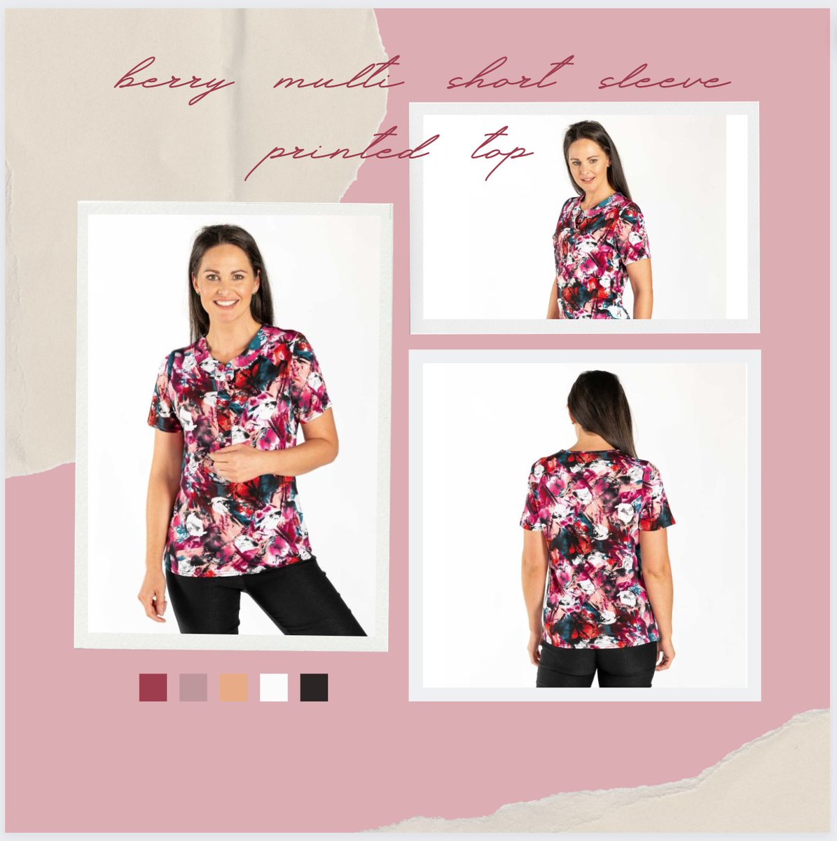A delightful blend of berry tones and an eye-catching print, this top is sure to turn heads wherever you go ❤ .bit.ly/44Kdo0q #justelegance #printedtop #summervibes #summerstyles #fashionstyle #fashionblogger #fashioninsta #fashioninspirations #styleblogger