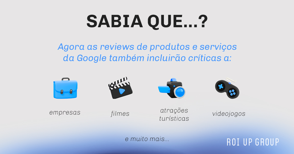 RoiupPT's tweet photo. O algoritmo do #Google foi atualizado em abril deste ano e agora é possível consultar mais reviews, além das de produtos e serviços. 💻
Se o seu site tem uma secção de reviews, esteja atento ao seu posicionamento #SEO para conseguir destacar-se dos seus principais concorrentes. https://t.co/ykOx1JMwHt