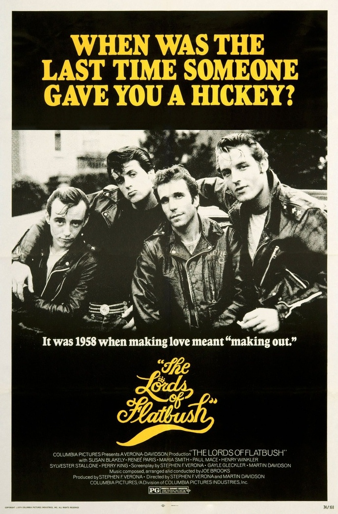 AngusKohm's tweet photo. The Lords of Flatbush (1974) by #MartinDavidson #StephenVerona
w/#PerryKing #SylvesterStallone #HenryWinkler
The story of four high school boys who belong to a “social club” in 1950s Brooklyn.
“Stanley Had a Leather Jacket and Franny Had Acne. In 1958 They Found Each Other.” https://t.co/kBreOEf4St