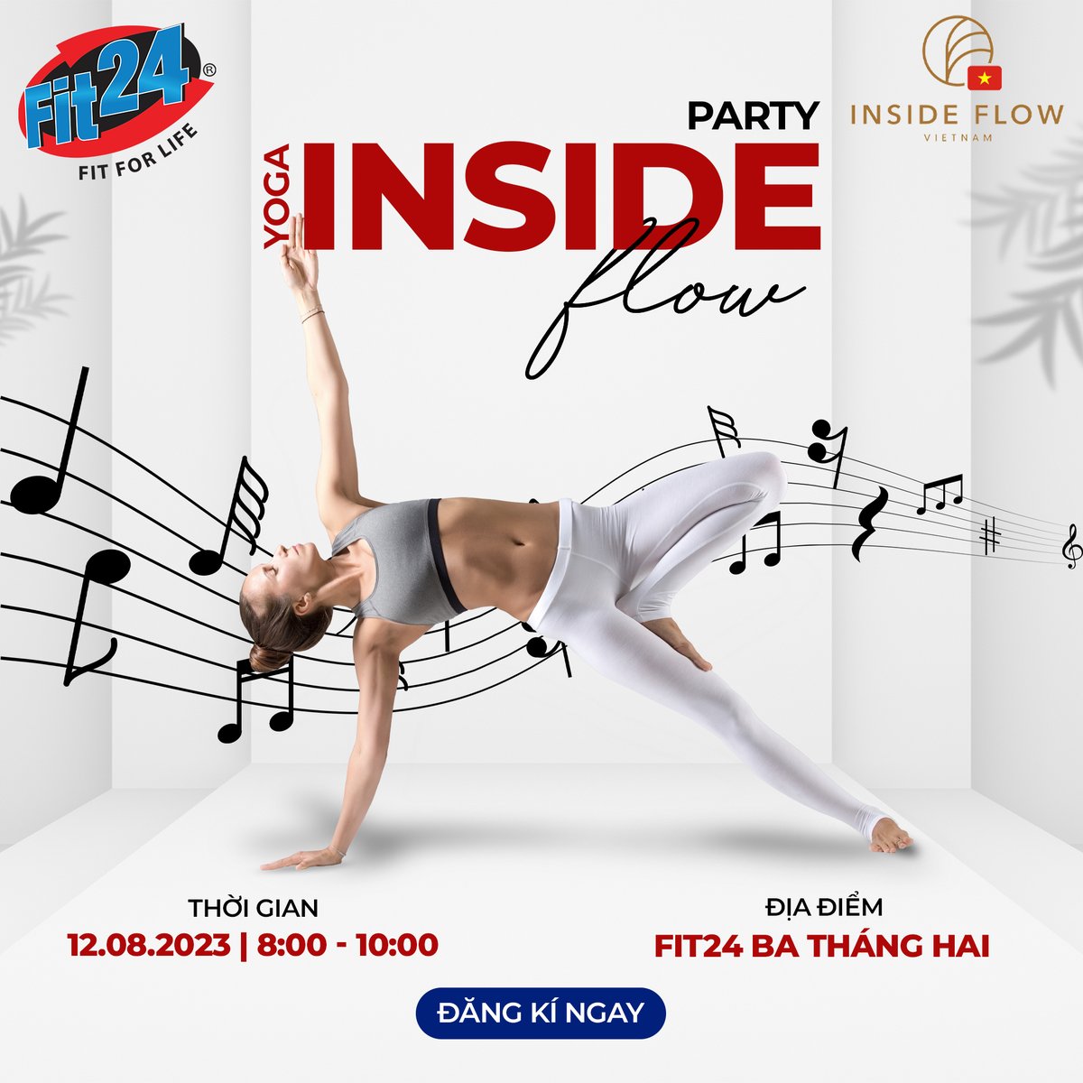 Fit24FitForLife's tweet image. Vào ngày 12/08/2023, Fit24 sẽ tổ chức buổi INSIDE PARTY tại Số 3 Ba Tháng Hai, P.11 Q.10. Khi tham gia buổi party này, bạn sẽ được hướng dẫn tận tình và nạp năng lượng bằng nước ép healthy.
Hãy đăng ký tại: forms.gle/cJc6Wr8N46aM4Z…
#fit24 #fitforlife #insideflow