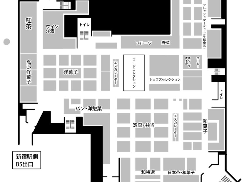 伊〇丹地下の配置図を自分用に作り直してたけど洋菓子と和菓子の配置がけっこう離れてるの、逆カプだからって理由が1番濃厚な気がした 