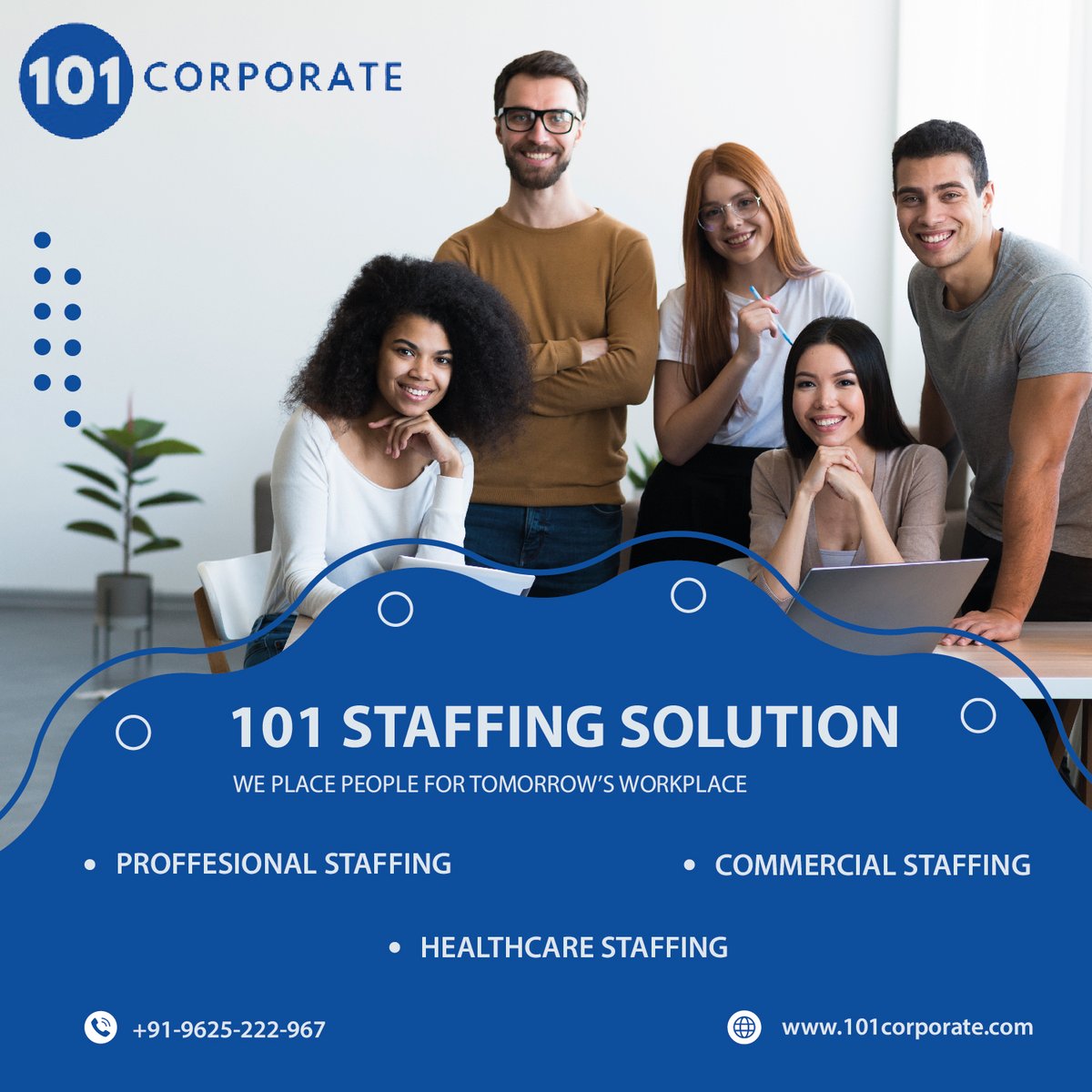 At 101 Corporate Staffing Solution, we believe that the future of work is about more than just filling positions. We place people for tomorrow's workplace. 
.
.
#CorporateStaffing #FutureOfWork #MatchingSkills #RightOpportunities #TalentPlacement #WorkplaceSolutions #JobSearch