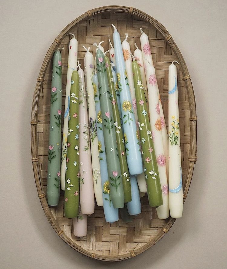 Handpainted candlesticks 🕯️