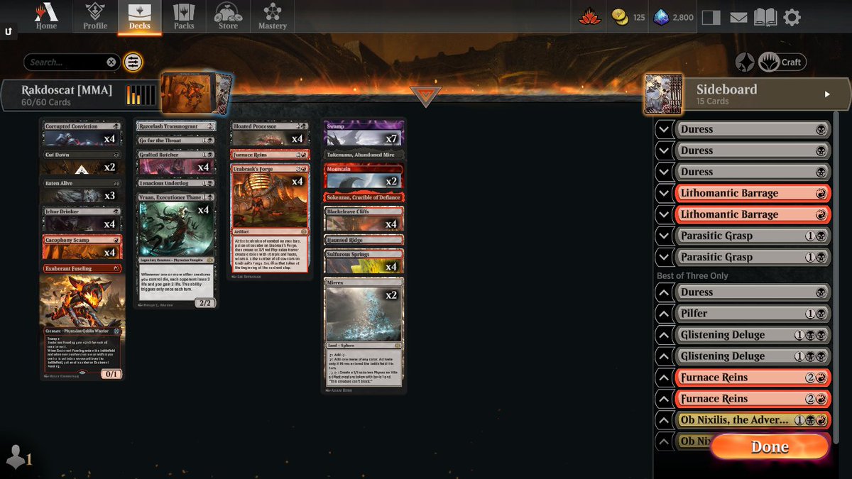 C_Excellent_GQ's tweet photo. A nice 12-3 run with @TheXiled00 's beauty of a BAWSACC deck in the 700s. Mainboard is good; I made some slight changes to the SB. Really fun deck; strangely resilient. Reminds me of Mardu Aristocrats. @fireshoes @mtgazone @ArenaDecklists 
DL: https://t.co/OV14pcW7OL https://t.co/85tWNKyzwW