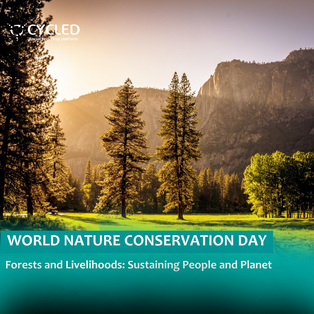 cycledtech's tweet photo. 🌍🌿 Honoring World Nature Conservation Day with a sustainable commitment! ♻️🌳 As we celebrate this day, let's unite in our efforts to preserve nature's wonders. https://t.co/xshuLErQ4t