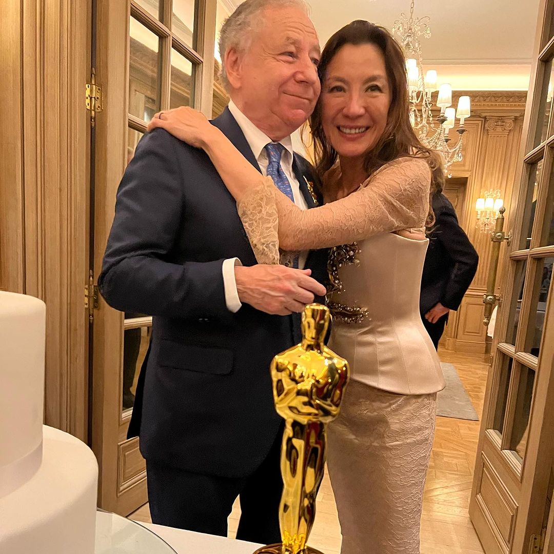 inquirerdotnet's tweet photo. CONGRATS, NEWLEYWEDS! 🤍

LOOK: After 19 years of engagement, Hollywood actress Michelle Yeoh marries former Ferrari CEO Jean Todt in Geneva, Switzerland, on Thursday, July 27. | 📷: Felipe Massa/Instagram https://t.co/b6m2iTHEXq