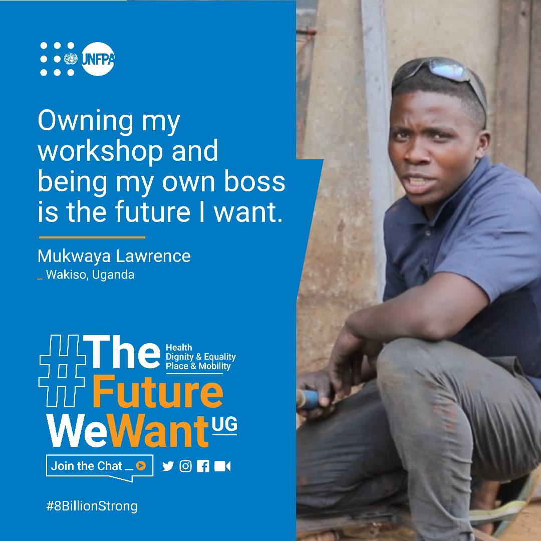 Lakot, Zalwango, Nyiramugisha and Mukwaya speak for all youth when they say they want a future where they are involved in gainful employment and don't have to worry about poverty.

What is the future you dream of? Share your dreams using #TheFutureWeWantUG 
#8BillionStrong