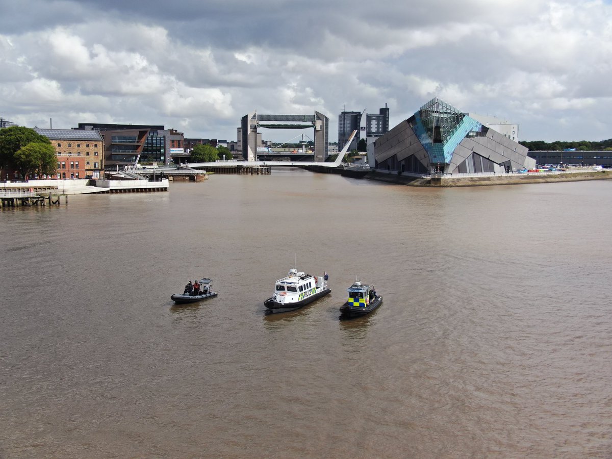 HPMarineProtect's tweet photo. This week we had the rare opportunity to deploy all 3 vessels, Humber Responder, Humber Protector and Humber Defender on the water, looking at activity around the ports and marinas in Hull. https://t.co/BZ05LUG8NT