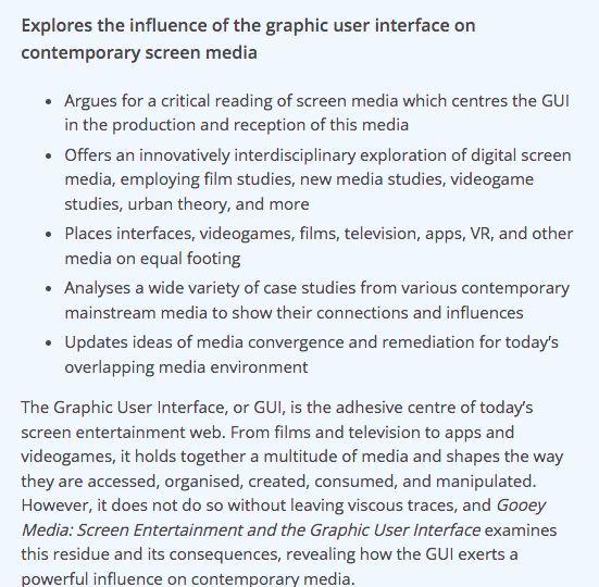 nphjones's tweet image. my new book is out!

it&apos;s all about the Graphic User Interface (or GUI, or &quot;gooey&quot;) and how it sticks our contemporary media together, and leaves its traces all over them

edinburghuniversitypress.com/book-gooey-med… @EdinburghUP 

and in the following tweets are links to some related things...