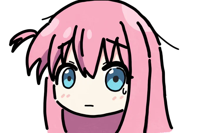 デフォルメキャラ絵練習。ぼっちちゃん#ぼっち・ざ・ろっく 