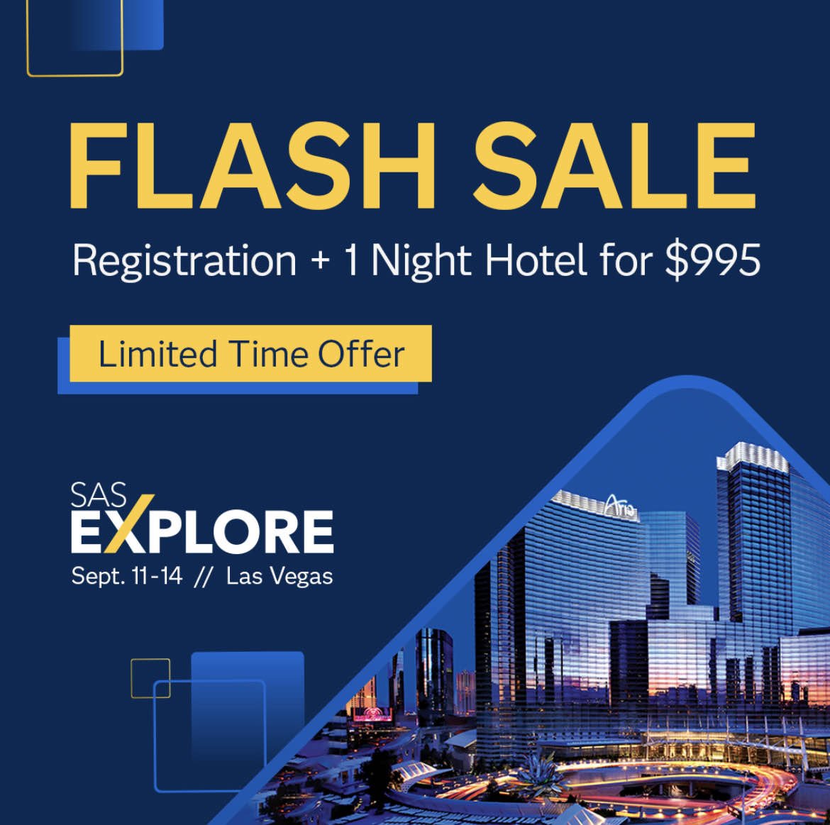 laskaar's tweet photo. So, you want a discount off of your ticket to SAS Explore 🎟️ —here it is. We want to see you in Las Vegas to explore the latest in artificial intelligence and data analytics with us. Here are the offer requirements and details https://t.co/7Bbp2sVzPJ #ExploreSAS #DataAnalytics https://t.co/Yof1yNvqf5