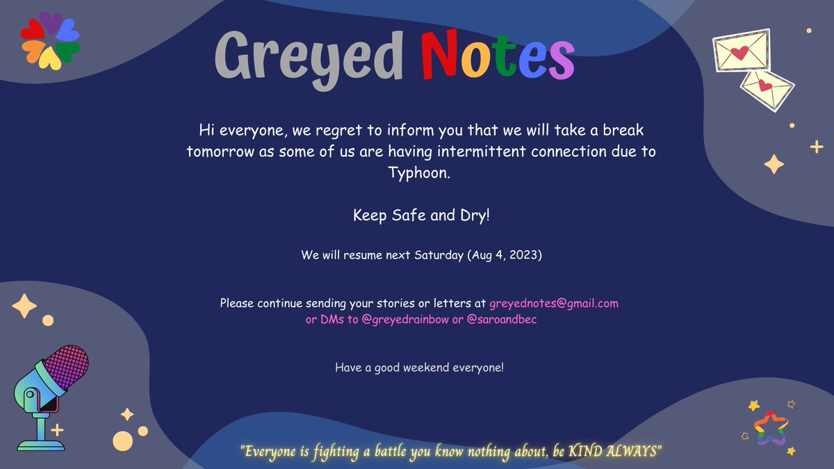 greyedrainbow's tweet image. Please keep safe and dry everyone! 💕☔️
#greyednotes #inspiredbyfreenbecky #FreenBecky