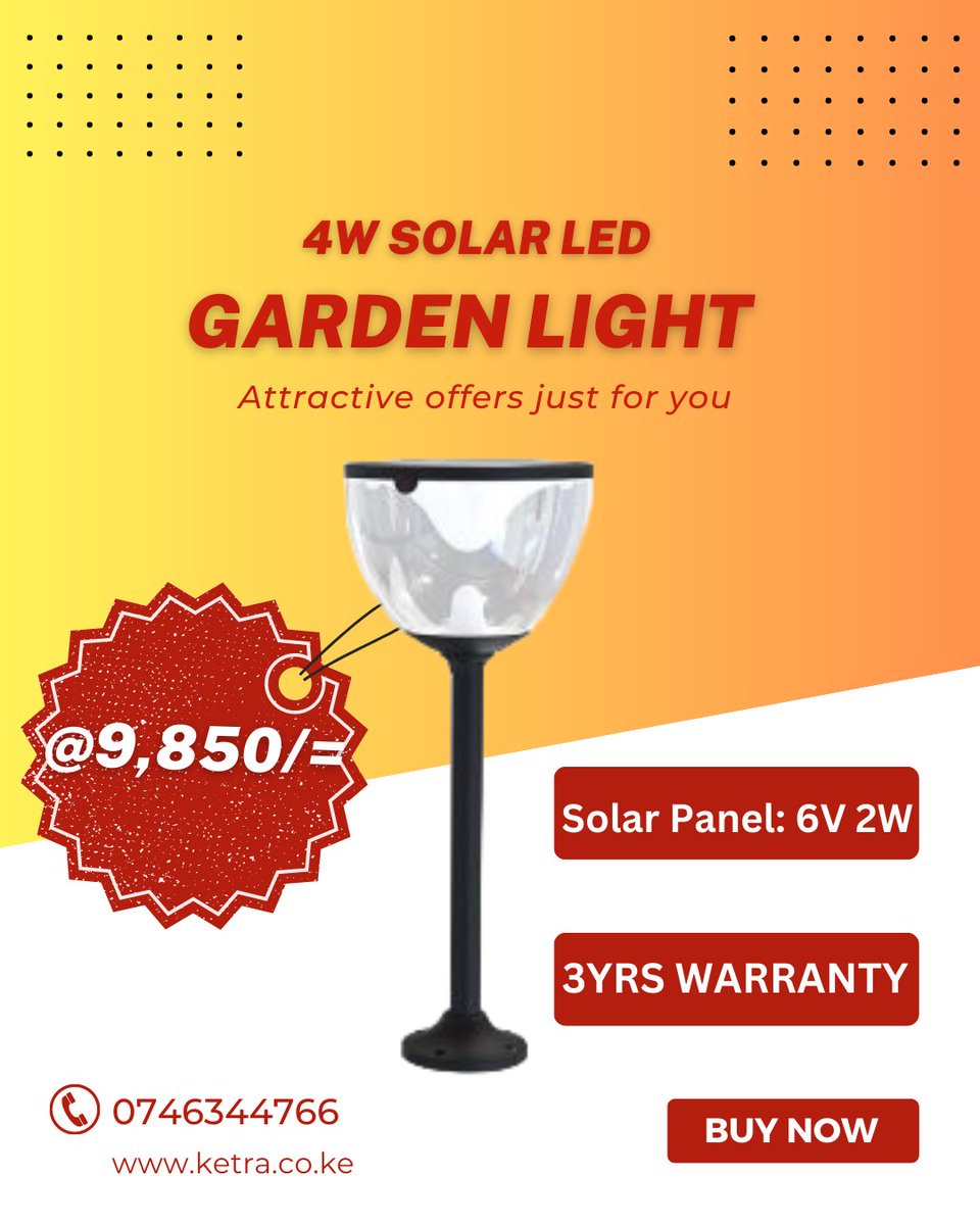 ketrapower's tweet photo. These solar lights bloom with the setting sun!

CALL US ON 0746344766

#solarpower #solarenergy#renewableenergy#gogreen #cleanenergy #sustainability#solarpanels

#HELB #Worldcoin #Airtel #DDoS https://t.co/3xoLp5kGZv