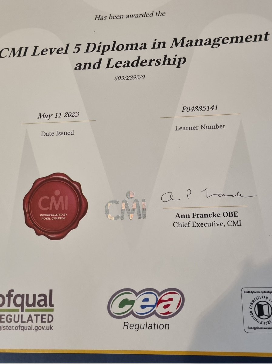 mr5snr's tweet photo. #cmilevel5 #proudpost we dont always give ourselves the recognition we deserve so heres mine after months of weekend work and graft I have my diploma, thank you to all who helped on my journey! 🥳 https://t.co/PFk3oB2wPF