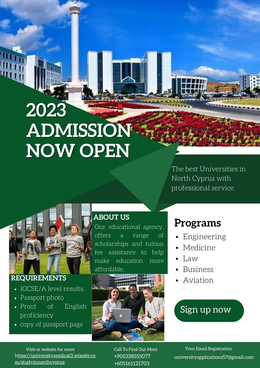 universityapplicat3.wixsite.com/studyinnorthcy…
check out or website for more details or message +601161121703