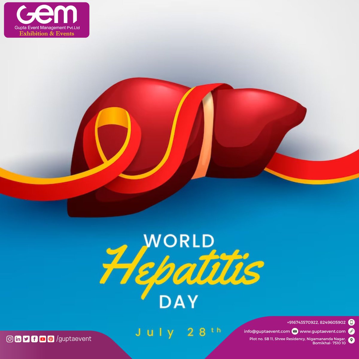 gupta_events's tweet photo. Join us in spreading the word about World Hepatitis Day! Together, we can create a ripple effect of awareness that reaches every corner of the world.
#SpreadTheWord #WorldHepatitisDay #SupportHepatitisResearch #HepatitisCareAwareness #HepatitisCrisis #guptaevents https://t.co/wdyQrlusR0