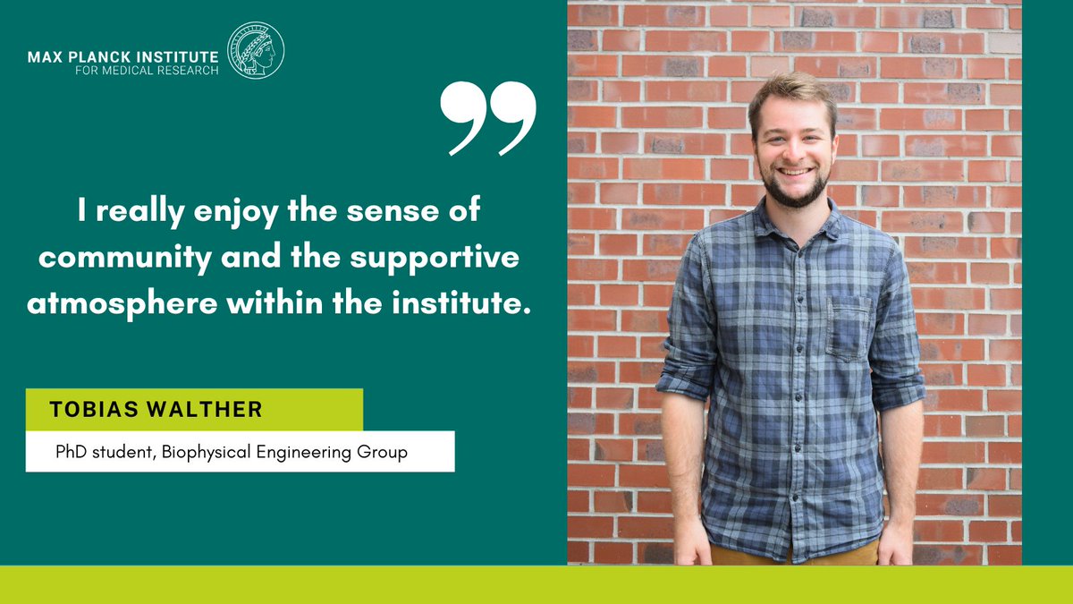 💫🔬 Today, we shine our #MPIMRSpotlight on @ToWalther, who is doing his PhD in the Group for Biophysical Engineering. Tobias thrives on creating cutting-edge methods to explore the wonders of the living world!😎