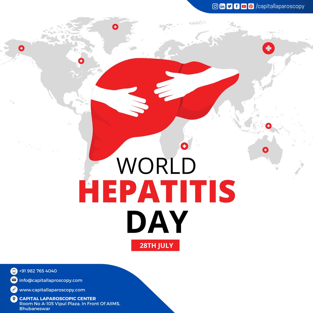 CLaparoscopy's tweet photo. This World Hepatitis Day, stand in solidarity with those affected by hepatitis and advocate for equal access to healthcare for all. Together, we can make a difference! #Solidarity #WorldHepatitisDay #HealthEducation #HepatitisCare #bbsrlaparoscopy #capitallaparoscopy https://t.co/U9pXANg0Wh