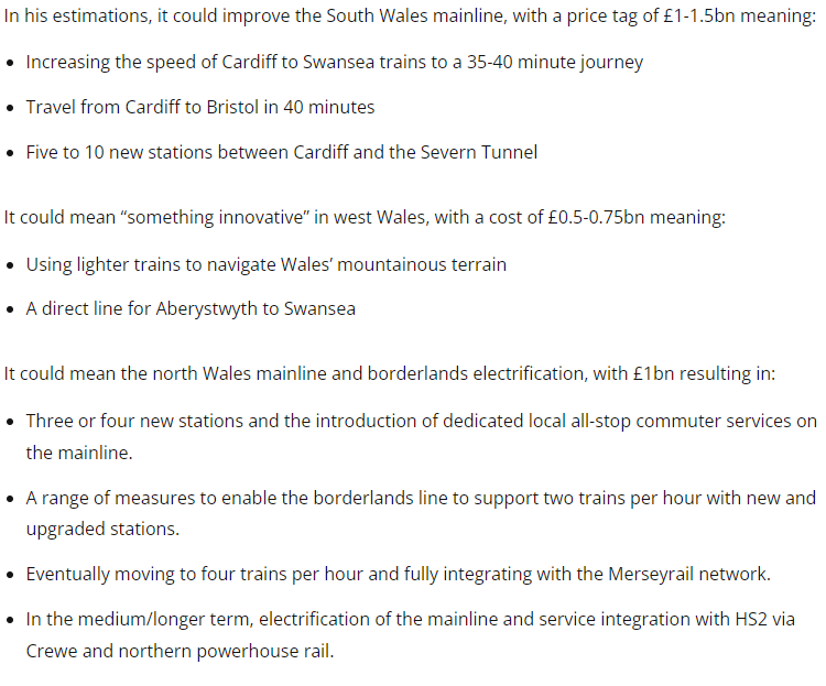 Just for context, WalesOnline spoke to Mark Barry, a rail expert and professor of practice in connectivity, to find out what £1bn could do for Welsh railways.

This is what £5bn would buy Wales: