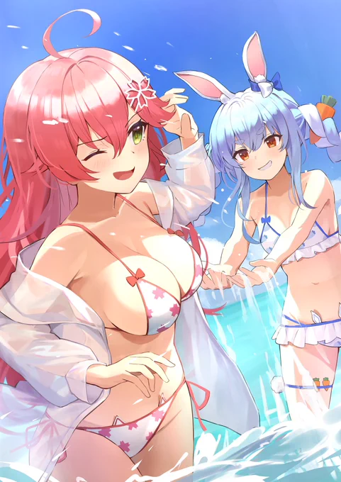 ぺこみこサマー #miko_Art  #ぺこらーと 