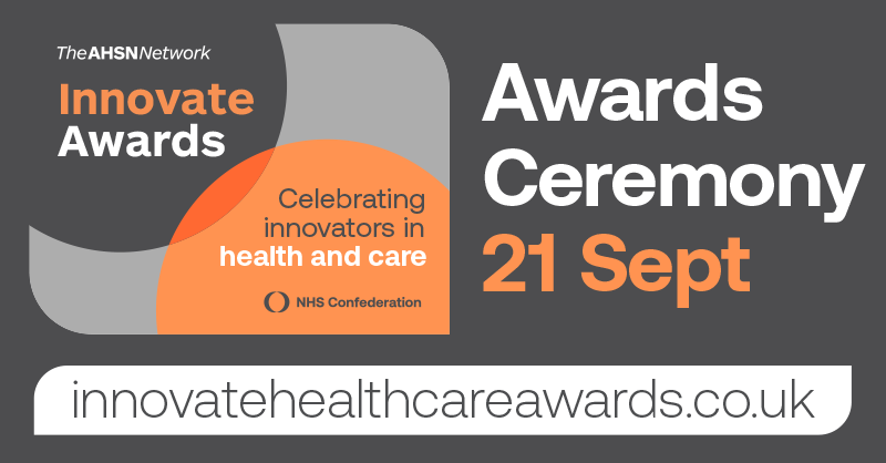 The Innovate Awards 2023 finalists have been announced and tickets to the awards ceremony are now on sale!  

Read more 👉 👇  ahsnnetwork.com/news/innovate-…

Book to join us at the awards ceremony on 21 September 2023: innovatehealthcareawards.co.uk/about-the-inno…

#InnovateAwards #AHSNs 
<a href="/NHSConfed/">NHS Confederation</a>