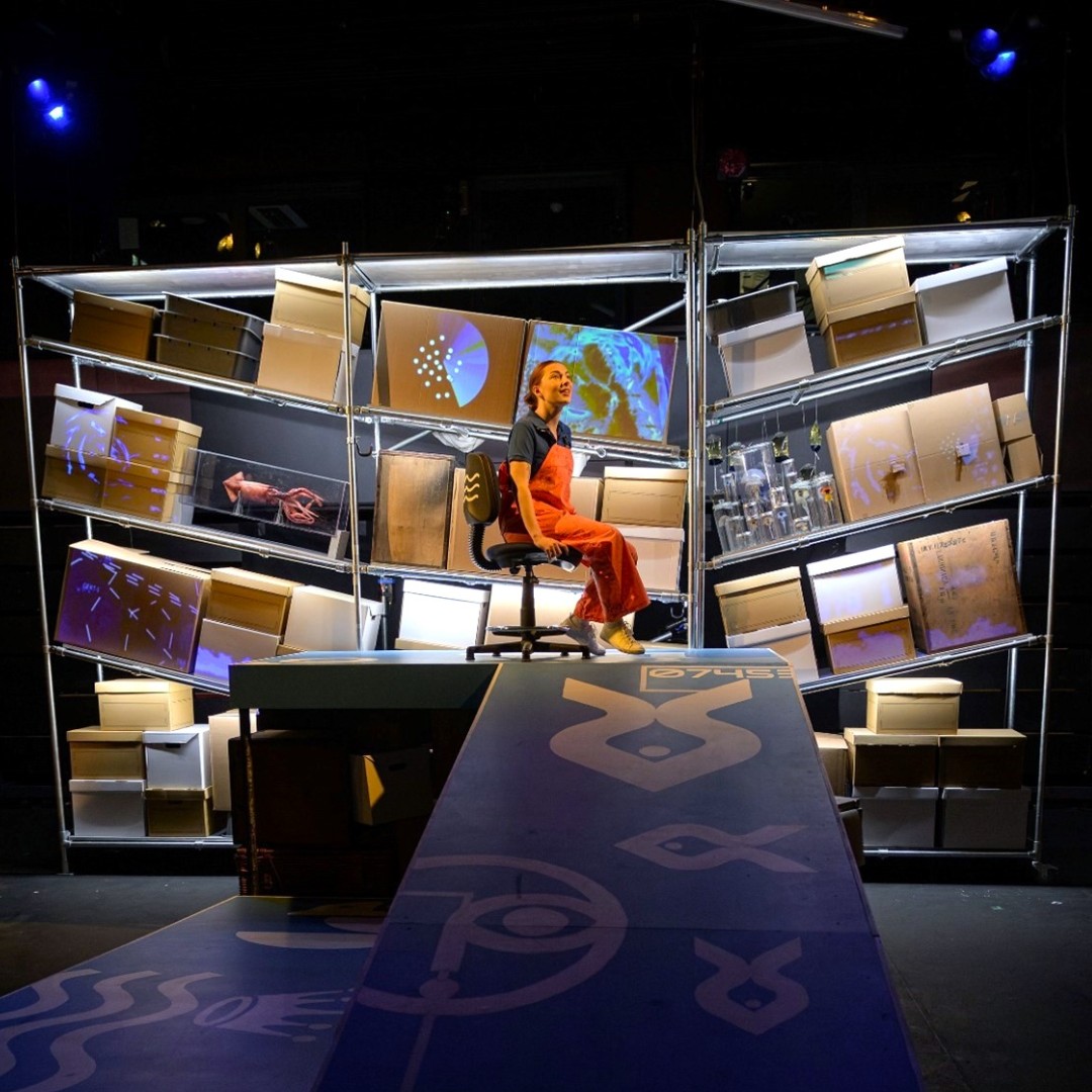 BAS_News's tweet photo. We were so excited to help bring the world of the twilight zone to the stage at @guildhallschool #operamakers showcase. 

Our ecologists welcomed composer @LukaVenter + librettist David Bottomley to research for their opera inspired by lanternfish, life and light in the deep sea. https://t.co/REfh5kejVV