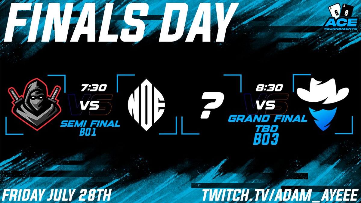 Ace Tournaments (@ace_tournys_oce) on Twitter photo Oh Hey Guys!! Got 2 MASSIVE GAMES TONIGHT!! AND GIVEAWAYS!
Ilusive VS NDE Winner of that moves onto the FINALS vs the BANDITS!!
whos going to be the ACE R6 season 1 champ??
Action starts in 15 mins time <a href="/BanditsESC/">Bandits 🤠</a> #ilusive #NDE <a href="/UbisoftANZ/">Ubisoft ANZ</a> <a href="/LogitechG_ANZ/">Logitech G ANZ</a> Oh Hey Guys!! Got 2 MASSIVE GAMES TONIGHT!! AND GIVEAWAYS!
Ilusive VS NDE Winner of that moves onto the FINALS vs the BANDITS!!
whos going to be the ACE R6 season 1 champ??
Action starts in 15 mins time <a href="/BanditsESC/">Bandits 🤠</a> #ilusive #NDE <a href="/UbisoftANZ/">Ubisoft ANZ</a> <a href="/LogitechG_ANZ/">Logitech G ANZ</a>